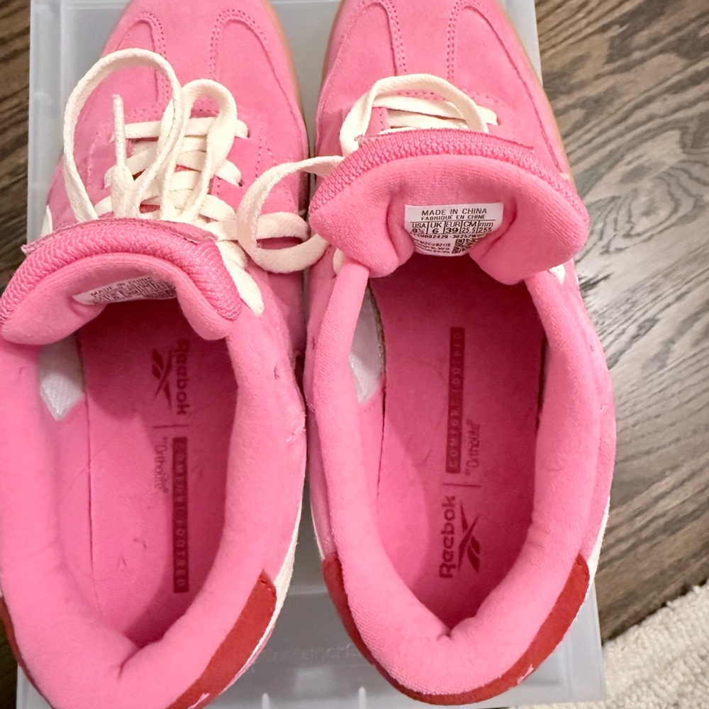 Reebok Women’s Forte Lounger Classic Pink Suede Sneakers Size 8.5 Like New - Picture 6 of 7